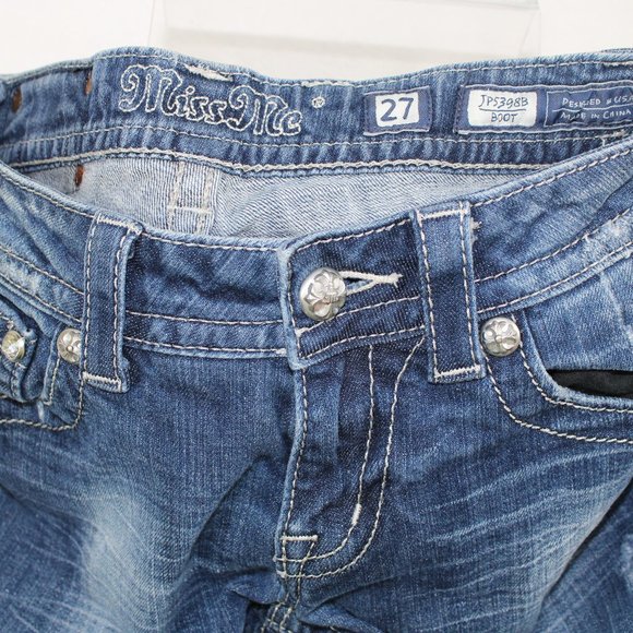 Miss Me Embellished Bling Boot Cut Jean, Size 27 - Picture 8 of 9